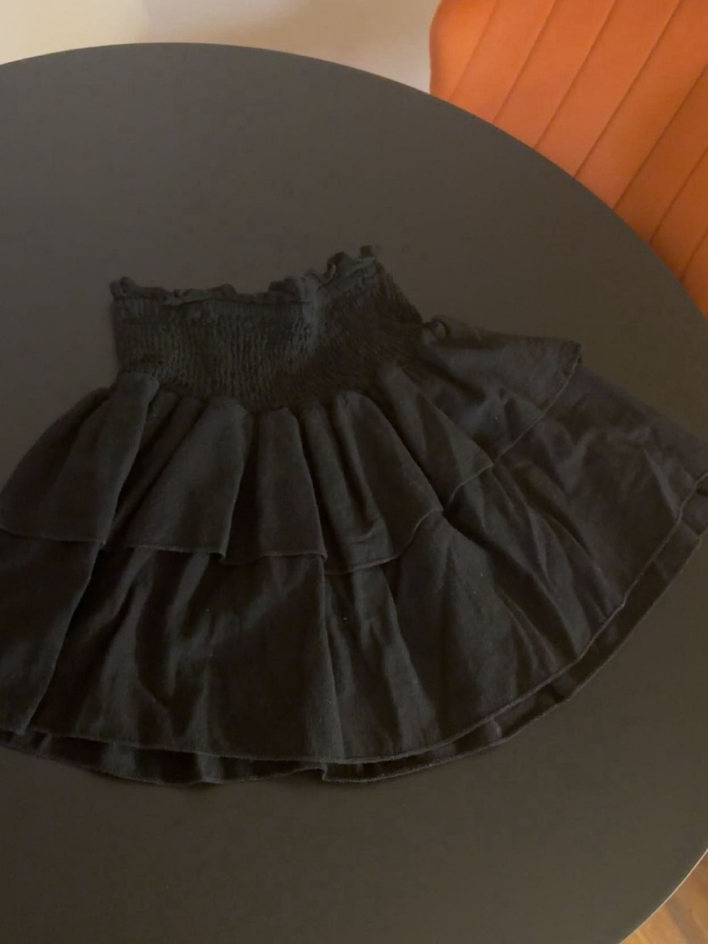 SHEIN Black Tiered Ruffle Mini Skirt
